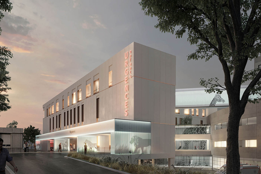 CHU DE BORDEAUX : Construction unités pédiatriques – Chantier en cours